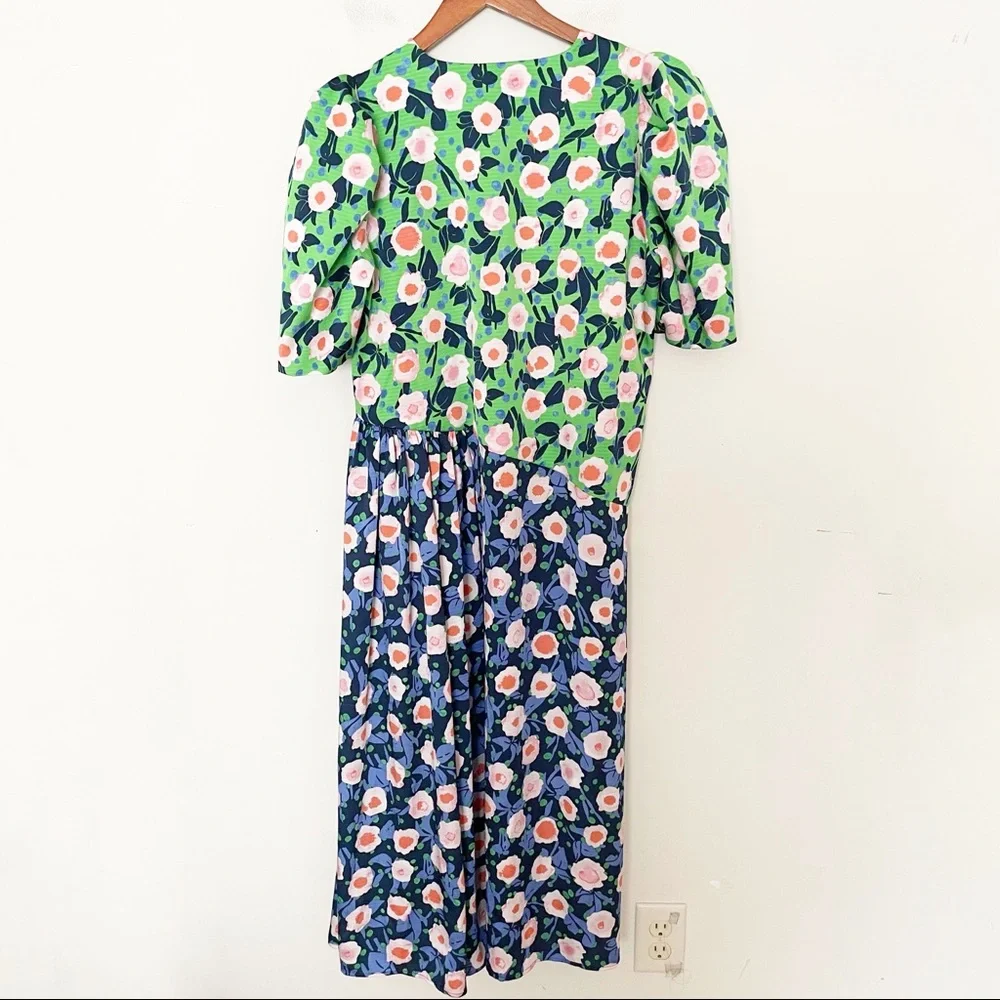 Stine Goya Kori Marketplace Midi Dress Puff Sleeve Size Medium - Picture 7 of 12